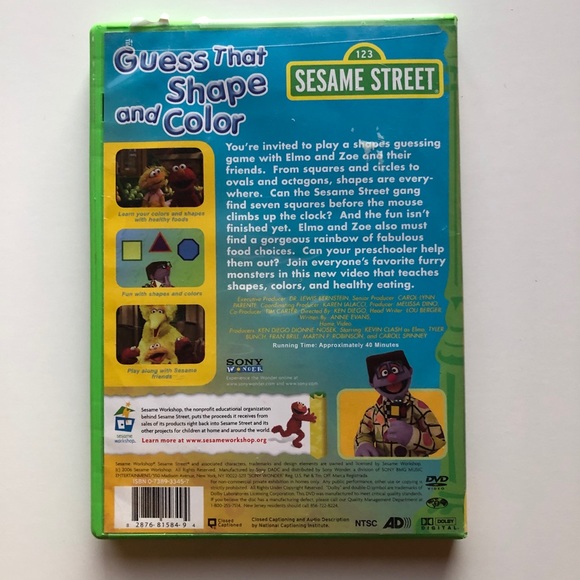 Sesame Street. Guess that shape and color dvd - Picture 2 of 4